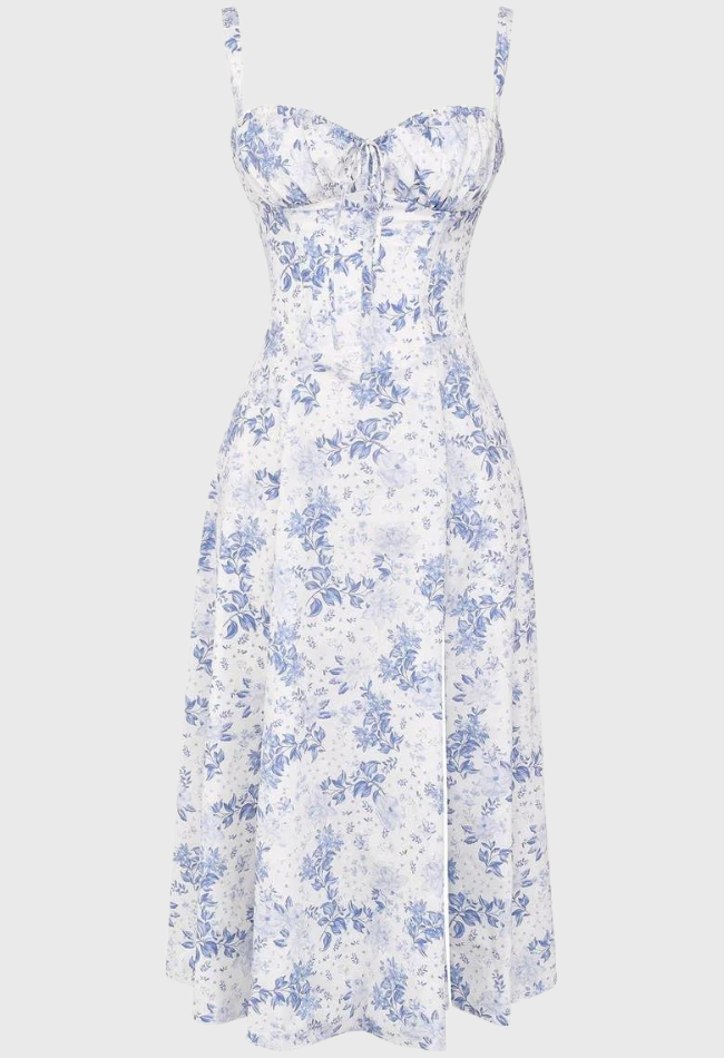 Damen Elegantes Sommer Sonnen Kleid | Midi