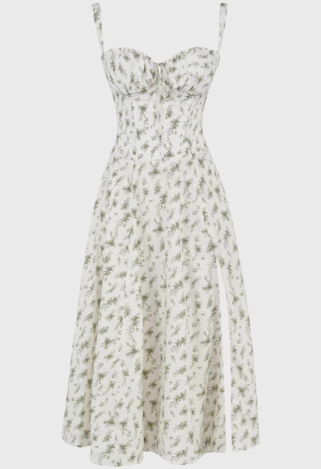 Damen Elegantes Sommer Sonnen Kleid | Midi