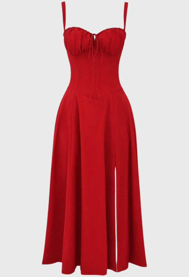 Damen Elegantes Sommer Sonnen Kleid | Midi