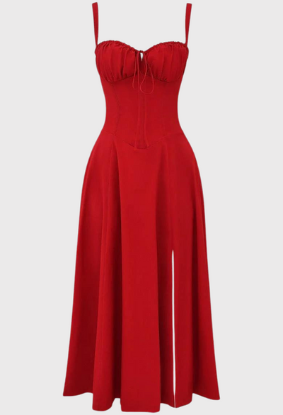 Damen Elegantes Sommer Sonnen Kleid | Midi