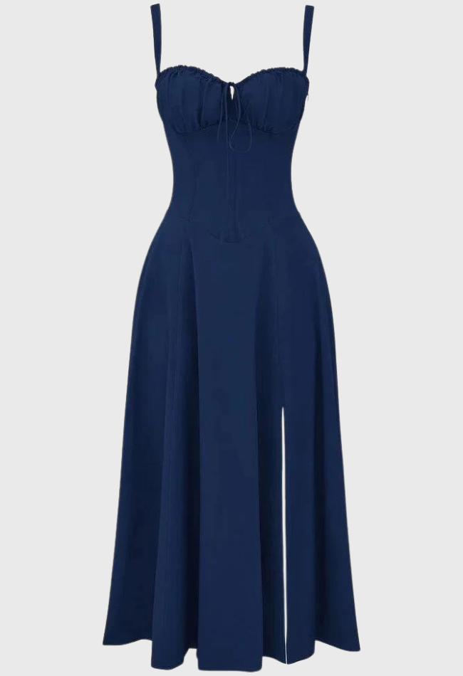 Damen Elegantes Sommer Sonnen Kleid | Midi