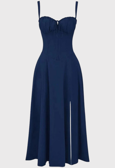 Damen Elegantes Sommer Sonnen Kleid | Midi