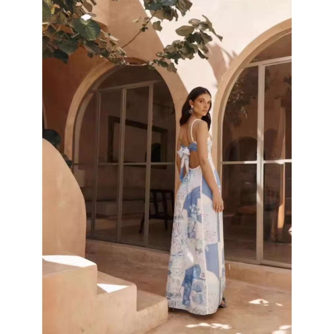 Bedrucktes Hochzeitsgastkleid Für Damen | Maxi