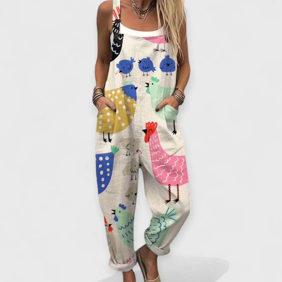 Freyya – Vintage Overall Mit Weitem Bein