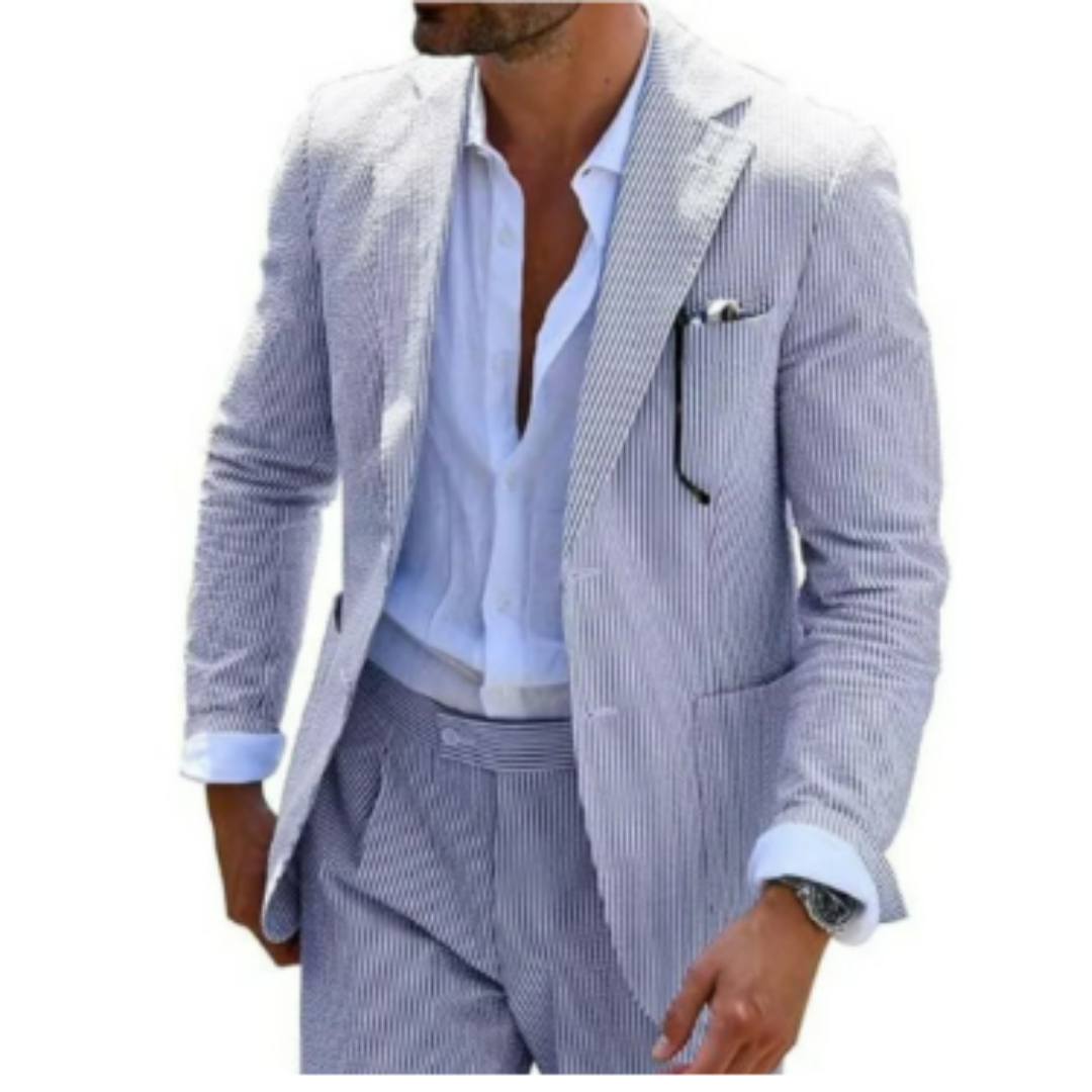 Herren Sommer Zweireihiger Hochzeitsgastanzug | 2-Teilig