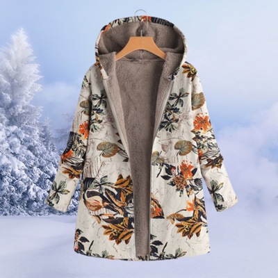Damen Winterjacke Mit Blumenmuster | Warm