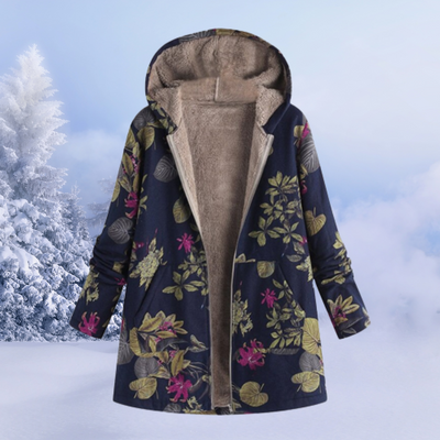 Damen Winterjacke Mit Blumenmuster | Warm