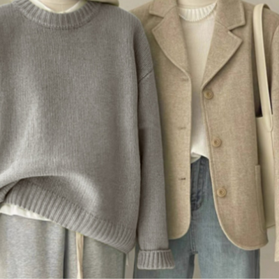 Übergroßer Rundhalspullover Aus Strick Für Damen | Warm