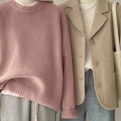 Übergroßer Rundhalspullover Aus Strick Für Damen | Warm