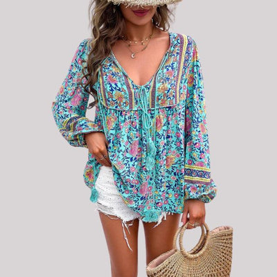 Brusinski® | Boho Paisley Bluse für Frauen