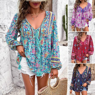 Brusinski® | Boho Paisley Bluse für Frauen