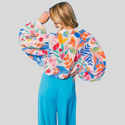 Brushett® | Fließende Blumenbluse für Damen