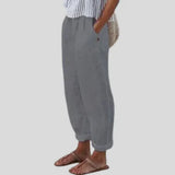 Amelie | Softline-Hose Damen komfortabel mit Seitentaschen – Grau