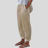 Amelie | Softline-Hose Damen komfortabel mit Seitentaschen – Beige