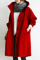 Lyonesse - wasserabweisender Oversize-Trenchcoat – Rot