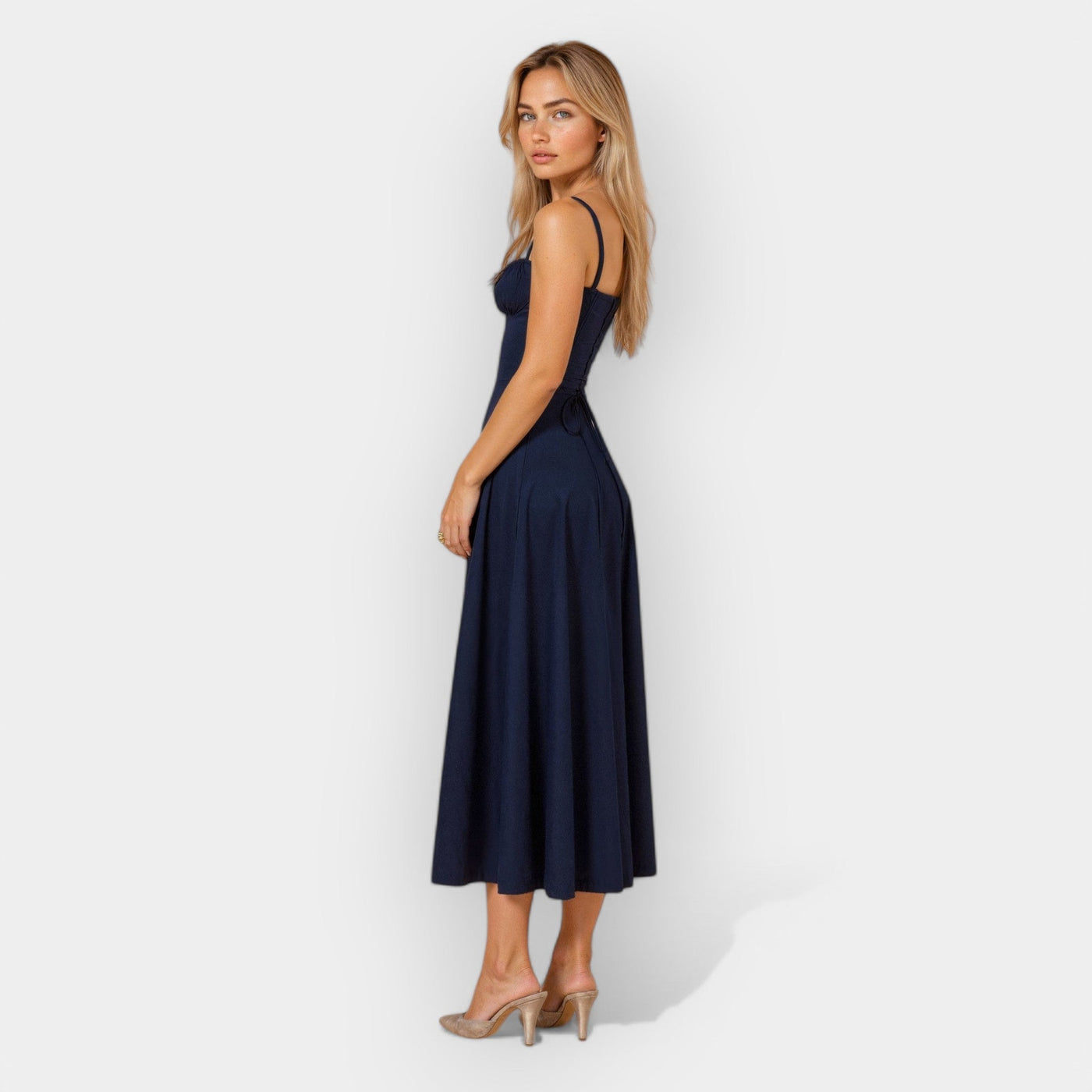 Elegantes Damen Korsett-Kleid Midi