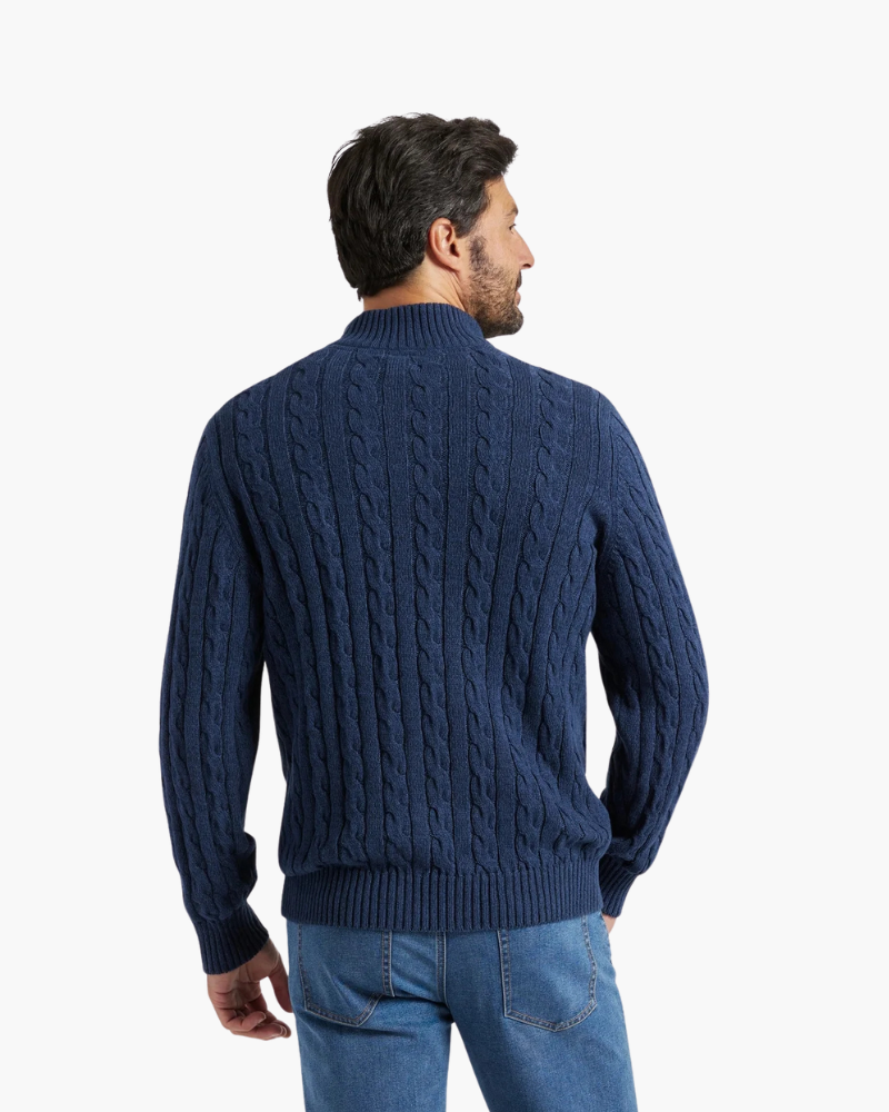 Herren Strickpullover Half-Zip Casual