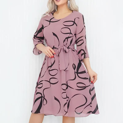 Elegante Lockere Midi-Kleid für Damen - Weich und Vielseitig