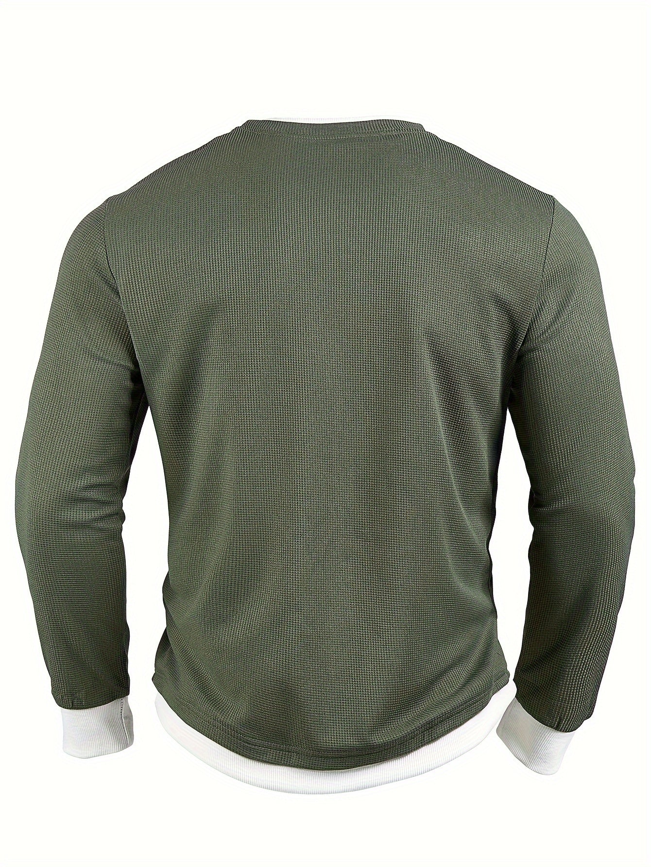 Geripptes Herren Sweatshirt aus Baumwolle mit Rundhalsausschnitt | Sportlich-Elegant
