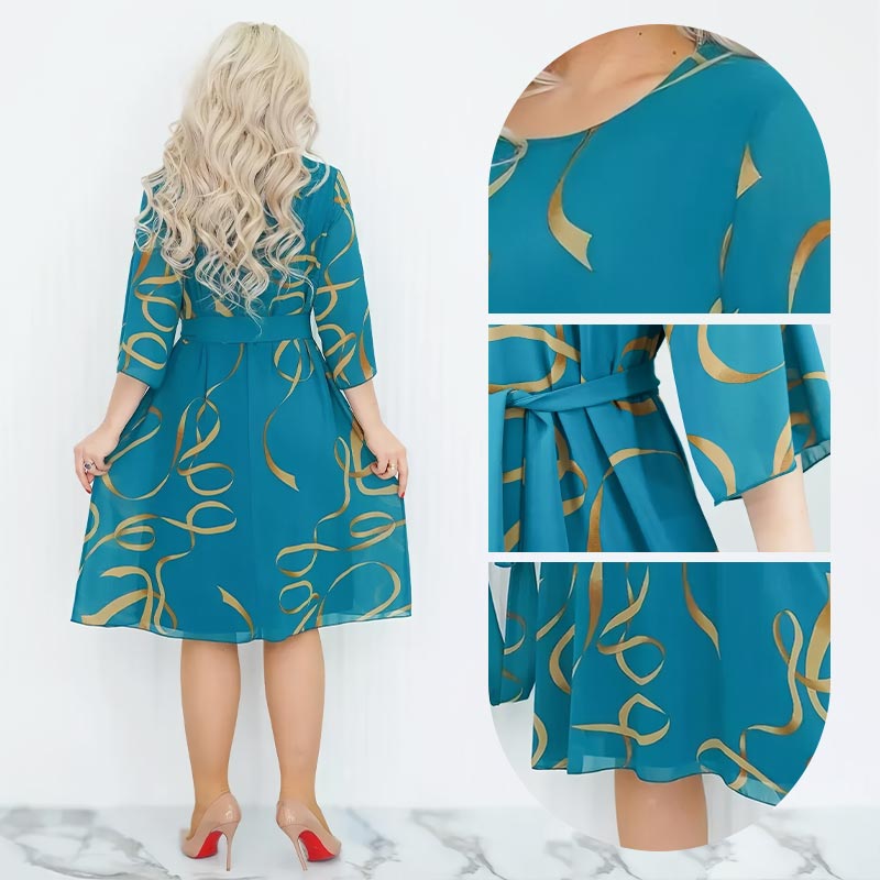 Elegante Lockere Midi-Kleid für Damen - Weich und Vielseitig