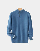 VALDEMAR™ | STRICKJACKE MIT GÜRTEL – Blau