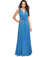 Vielseitiges Wickelkleid Multiway Design | Damenkleid – Blau