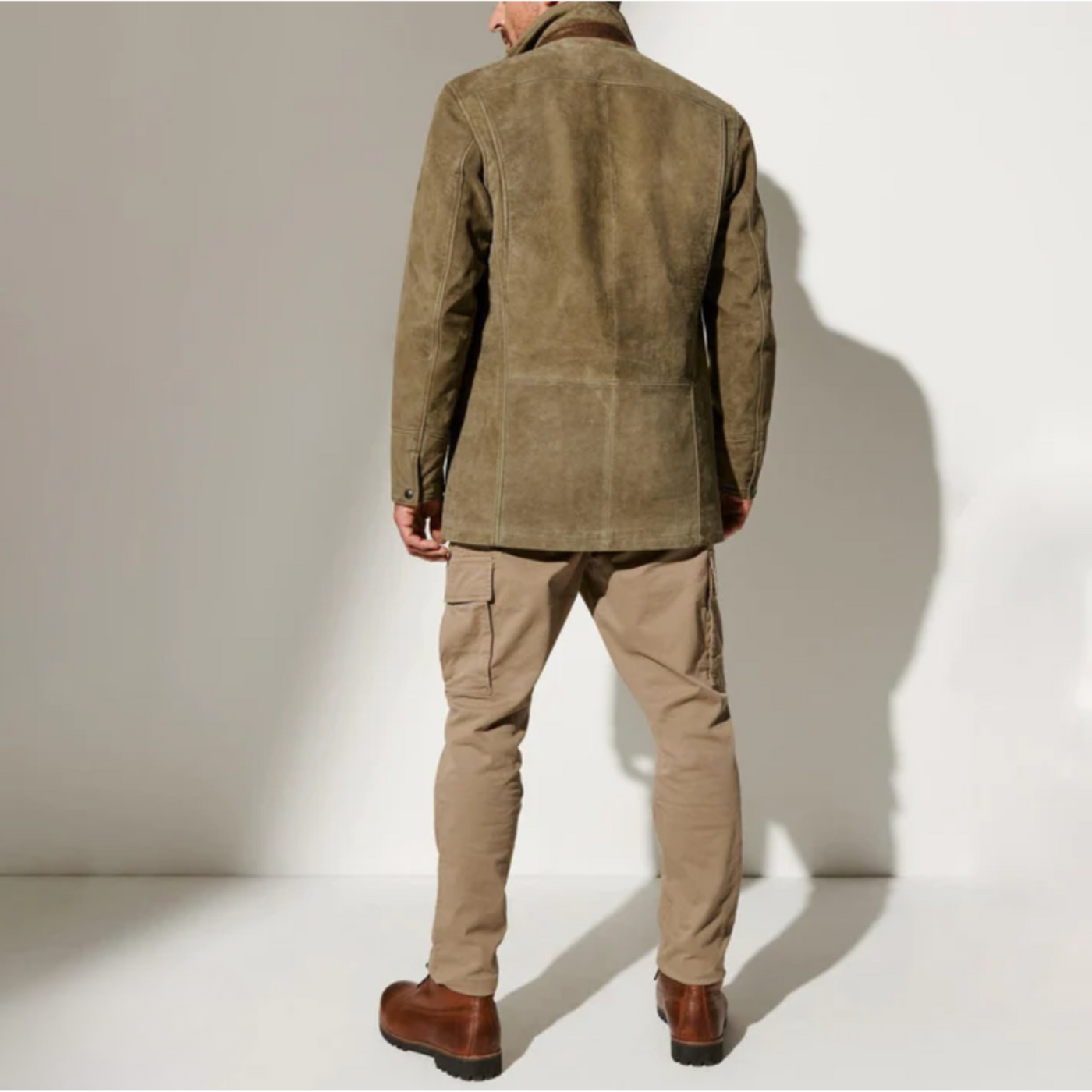 Vintage-Jacke | Mit Knöpfen | Mit Reißverschluss | Wildlederjacke | Herrenjacke