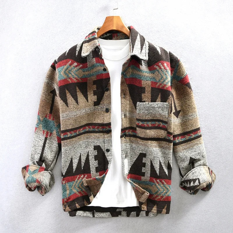 Vintage-Jacke – bedruckt – Overshirt-Jacke – Herrenjacke