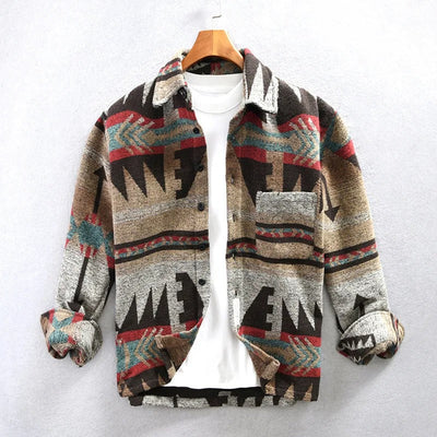 Vintage-Jacke – bedruckt – Overshirt-Jacke – Herrenjacke