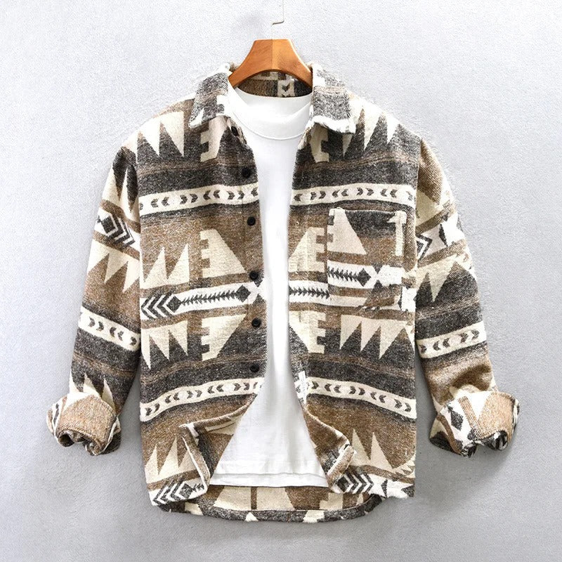 Vintage-Jacke – bedruckt – Overshirt-Jacke – Herrenjacke