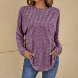 Jacqueline | Kuscheliger Damenpullover – Lila