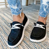Doris | Bequeme Schnürschuhe für Damen – Schwarz