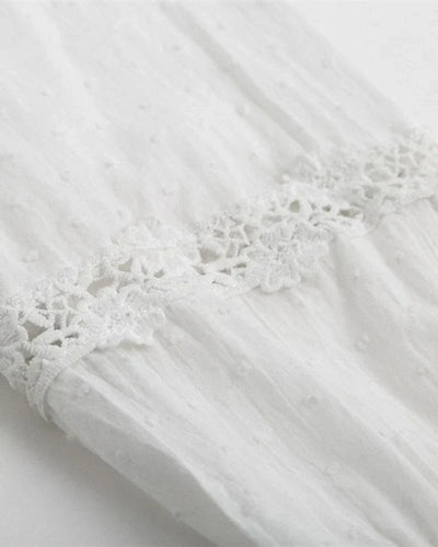 Norma® | Spitzenbluse in einfarbiger Farbe