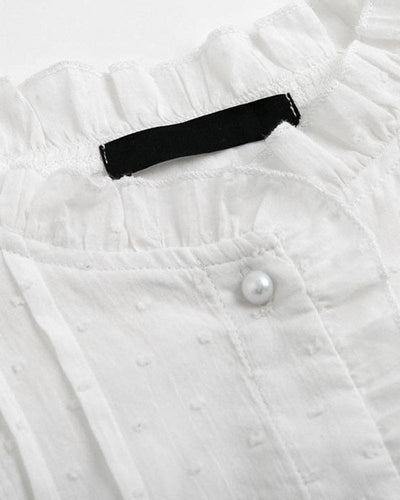 Norma® | Spitzenbluse in einfarbiger Farbe