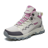 Wanderschuhe Damen | High Top & Rutschfester Halt – Lila