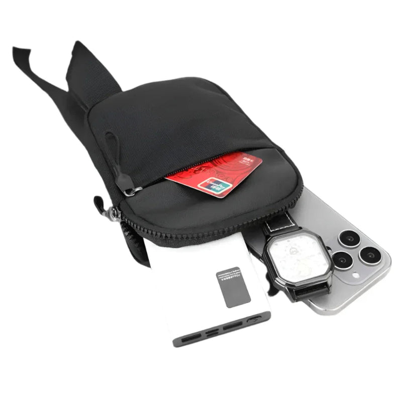 Wasserabweisende Canvas-Umhängetasche – Praktische Crossbody-Tasche für Herren zum Reisen und Wandern, kompakt und mit verstellbarem Tragegurt