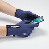 Wasserfeste Touchscreen-Handschuhe mit rutschfester Innenfläche – Dunkelblau