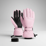 Wasserfeste Winterhandschuhe mit Wärmeisolierung und rutschfester Innenhand – Rosa
