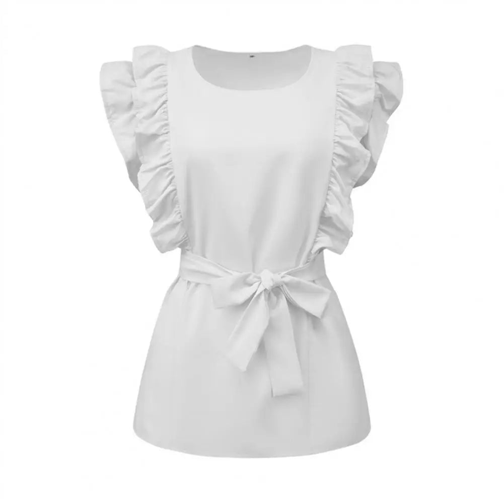 Browser® | Bluse mit Rüschenärmeln und Gürtel