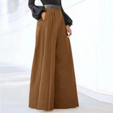 Weite Hose Damen Palazzo | Hoher Bund & Elegante Weite – Braun