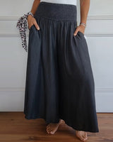 Weite Hosen Damen | Fließend & Lässig – Dunkelgrau