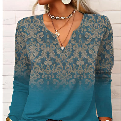 Brunon® | Boho-inspirierte Bluse mit Musterdetails