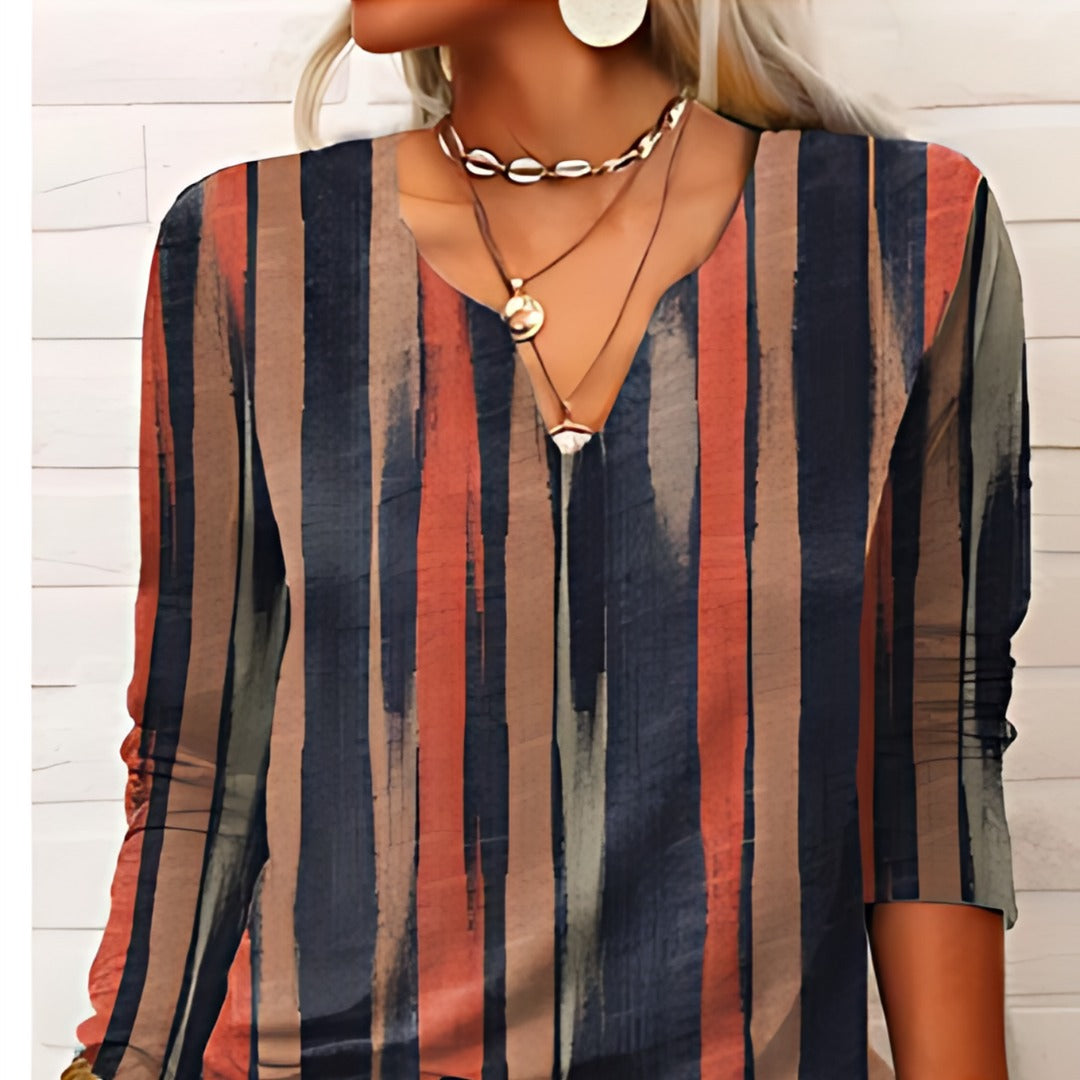 Brunon® | Boho-inspirierte Bluse mit Musterdetails