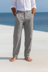 Jarven - Atmungsaktive Leinenhose – Grau