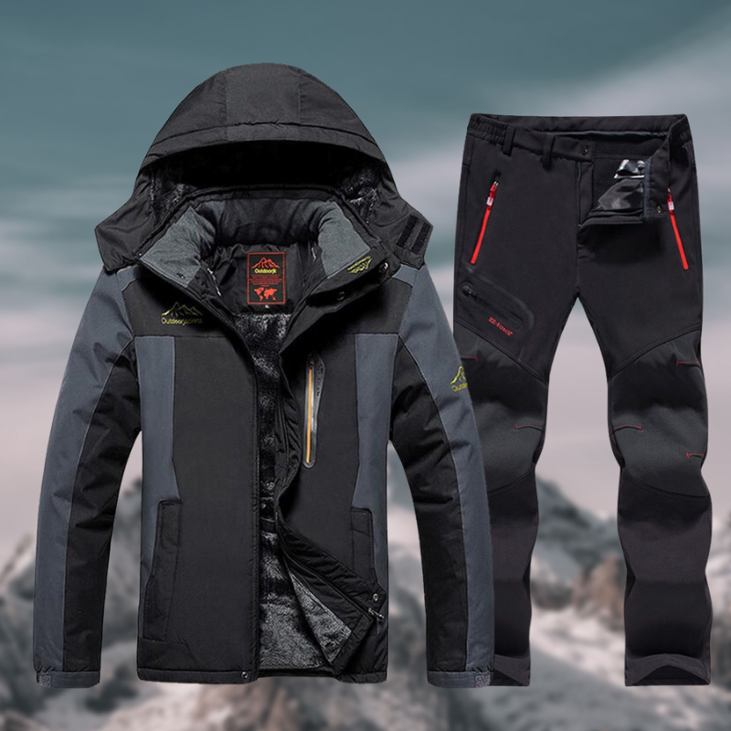 Herren-Winterset mit Fleecefutter und elastischer Passform für Outdoor-Aktivitäten