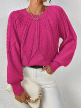 Daniela | Eleganter Zopfmuster-Pullover Für Damen – Rosa