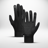 Winddichte Handschuhe mit Touchfunktion und rutschfester Handfläche – Schwarz