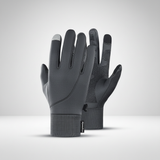 Winddichte Handschuhe mit Touchfunktion und rutschfester Handfläche – Grau
