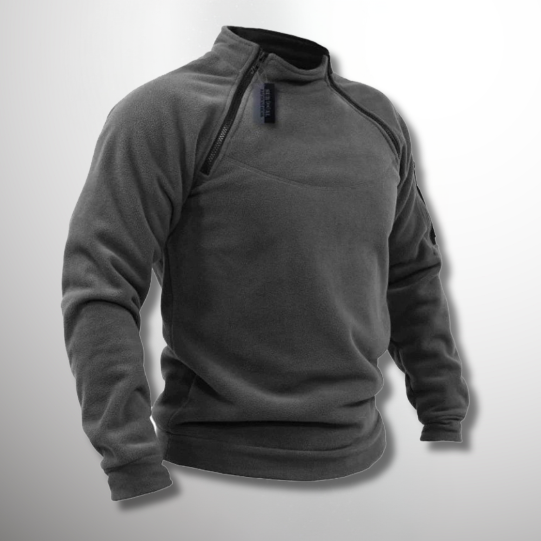 Windsichere Fleecejacke mit hohem Kragen
