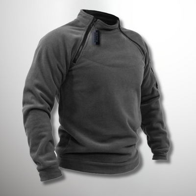 Windsichere Fleecejacke mit hohem Kragen